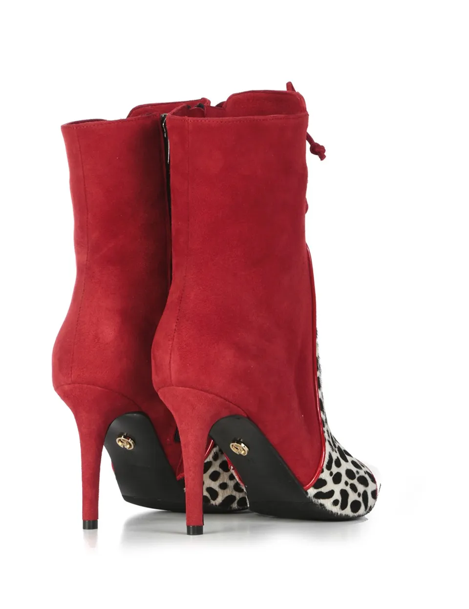 

LV Sectan Women's Heeled Boot Red Suede