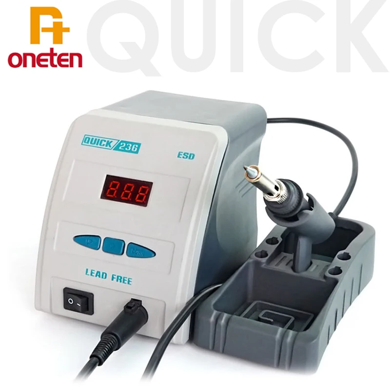 

Высокомощная сварочная станция QUICK236, интеллектуальный бессвинцовый цифровой дисплей, антистатический Высокочастотный паяльник