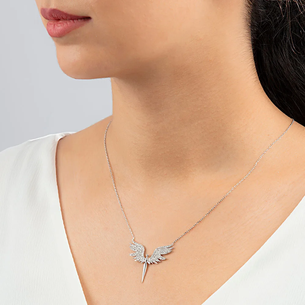 Collier en argent regardé 925 avec pendentif pour femme, ange, Michael, ata, kael, Zcomprenes on Stone, cadeau d'anniversaire, fierté, luxe cool
