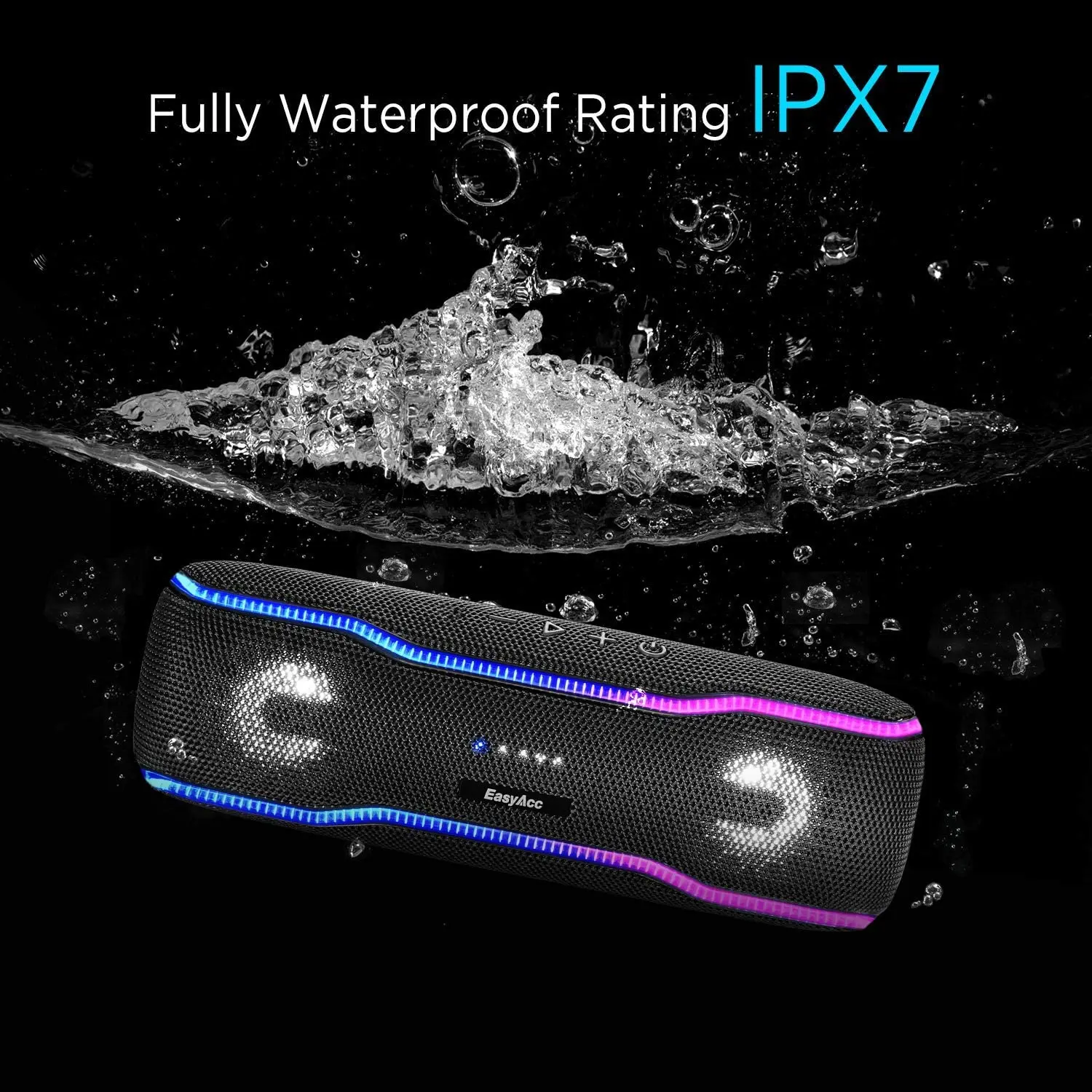 EasyAcc Беспроводной Bluetooth Динамик IPX7 Водонепроницаемый Встроенный микрофон