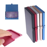 creative business card case stainless steel aluminum metal box credit id wallet card holder 1pcs