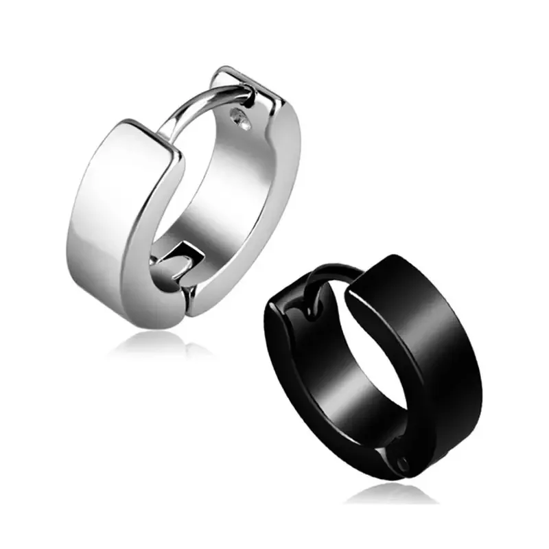 

2021 Fashion Design 1pair Punk titanium steel earring punk rock Stud Earrings Men Fashion Stud Earrings