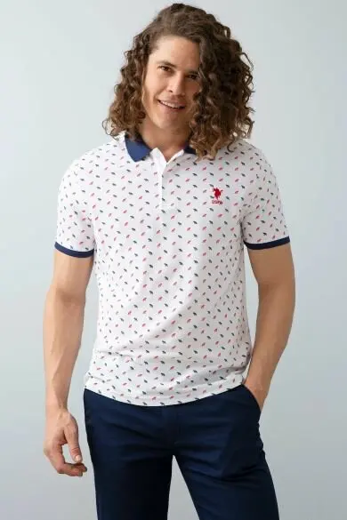 

U.S. POLO ASSN. Облегающая футболка-поло с воротником-стойкой