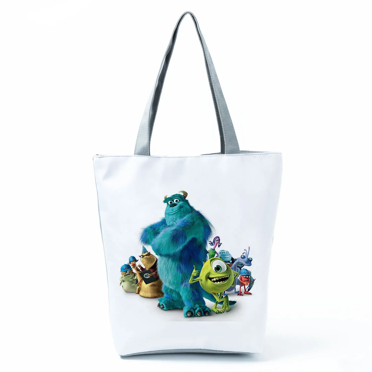 

Disney Monsters University Anime Figures Cartoon Handbag Foldable High Capacity Eco Reusable Shoppaing Bag Travel Beach Tote Bag