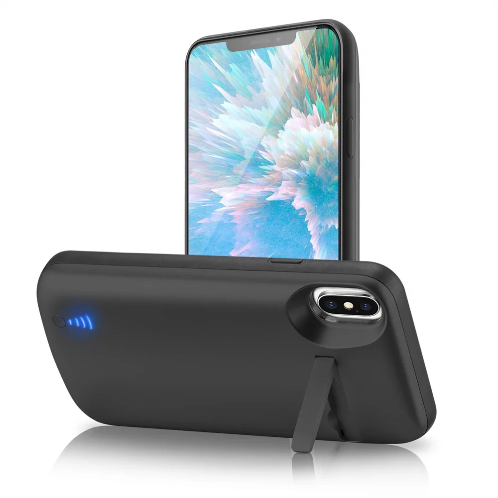 

Чехол с зарядным устройством для iPhone XR X XS Max, Тонкий чехол с зарядным устройством для iPhone 6, 6S, 7, 8 Plus, чехлы для батарей, подставка, задняя крышк...