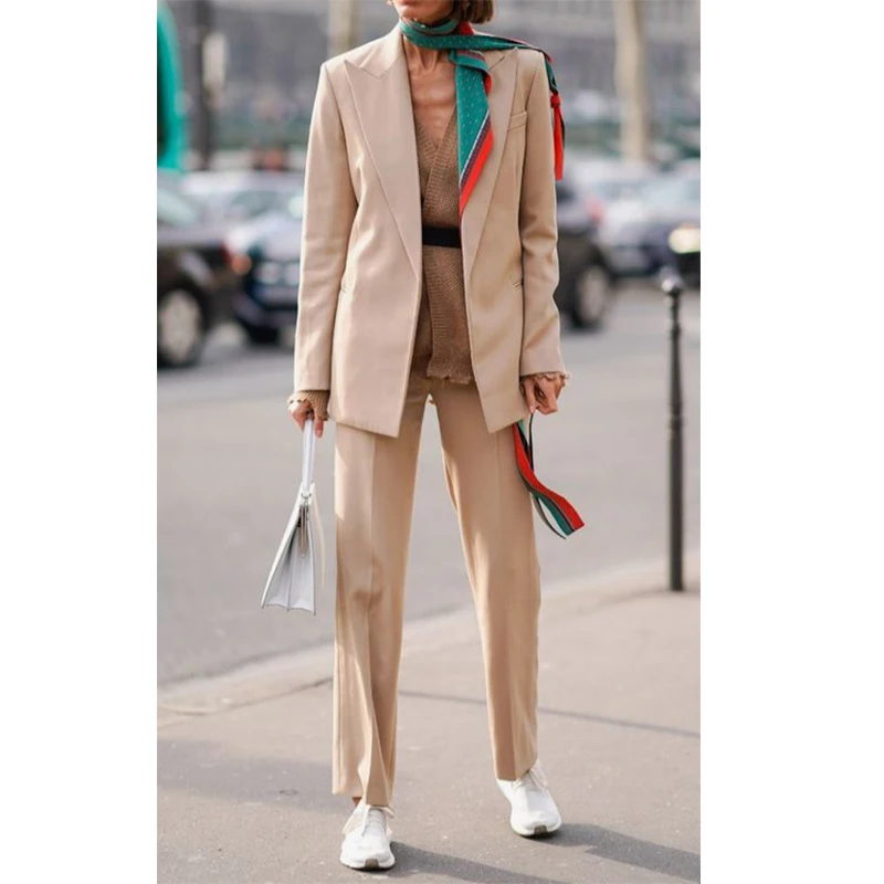 2021 Ladies Suit Blazer Spring Summer Women Suits Office Wear Female Work Wear Office Suit Business Suit 2 Pieces(Jacket+Pants)