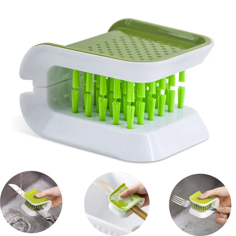 U образный нож вилка палочки для еды щетка чистки лезвие столовые приборы