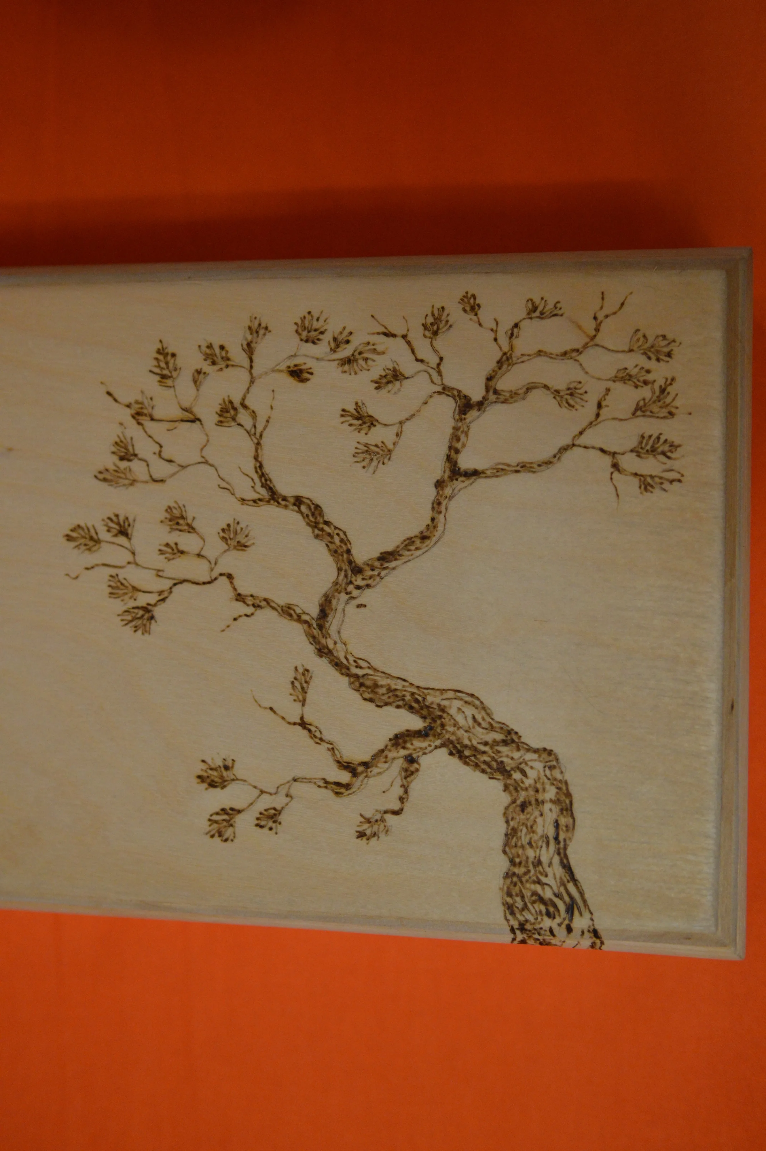 Sakura Japan A box for playing cards or small things of natural wood Pyrography Gift Souvenir Author's hand-painted Exclusive |