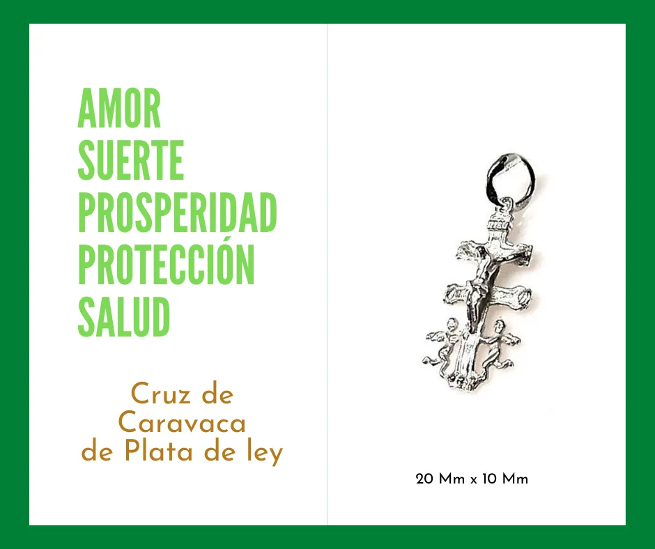 Minoplata Cruz de Caravaca Plata ley mediana 2 Cm x 1 una joya amuleto унисекс perfecta para hacer un regalo especial | Украшения и