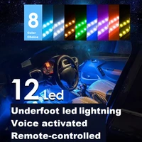 12 led underfoot lighting voice activated remote controlled music activated