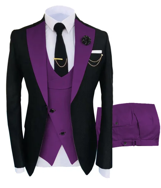 

2021 New High Quality Groom Wear Best Man Wear Wedding Dress Dinner Suits Prom Dress Business Suits 3 Pieces(Jacket+Vest+Pants)
