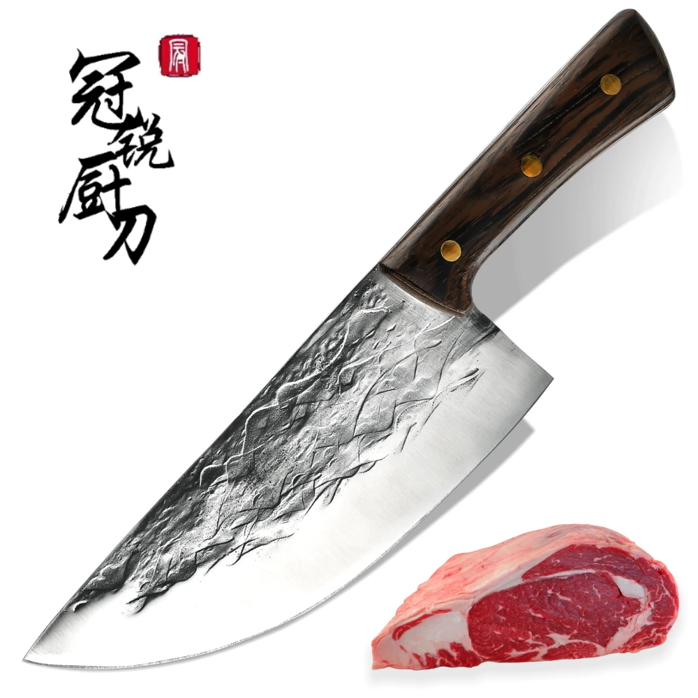 Meat Vegetable Cleaver High Carbon Steel Chinese Chef Knife Sharp Kitchen Butcher BBQ Camping Cooking Tools Dropshipping Service |