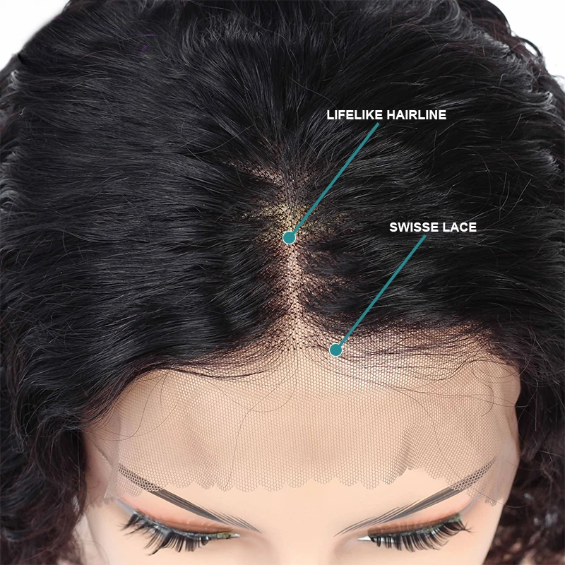 BeQueen 360 парики из натуральных волос на сетке спереди с предварительно выщипанными