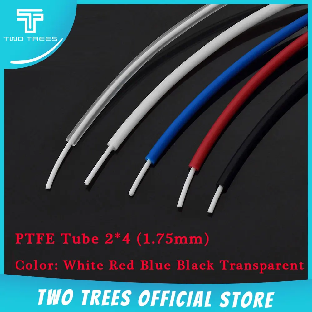 1 м PTFE труба ID 2 мм OD 4 Труба к j головке hotend RepRap Rostock Bowden экструдер для 3D печати