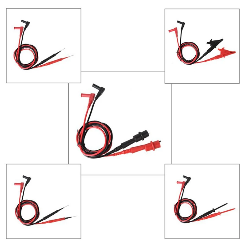 

QHTITEC Multimeter Test Leads Multi-function Probe Auto Repair Inspection Probe Hook Alligator Clip High-precision Test Kit