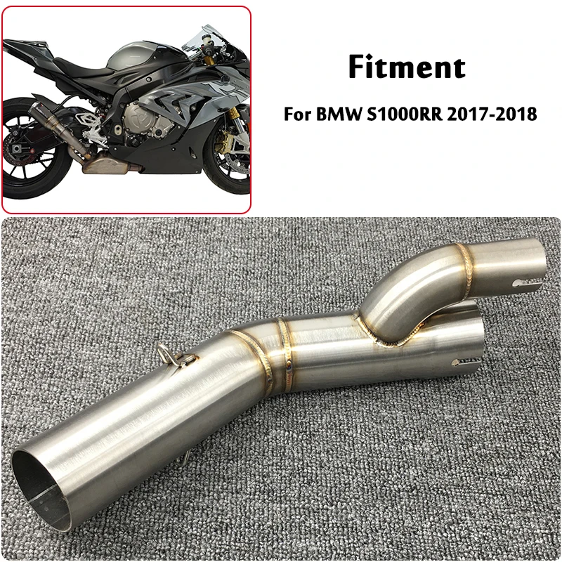 Для BMW S1000RR 2017 2018 Соединительная выхлопная труба средняя слипоны 51 мм