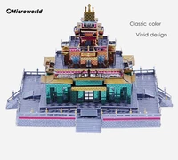 microworld 3d metal nano puzzle tibetan buddhist temple architecture model kits laser cutting educational toys jigsaw for adult