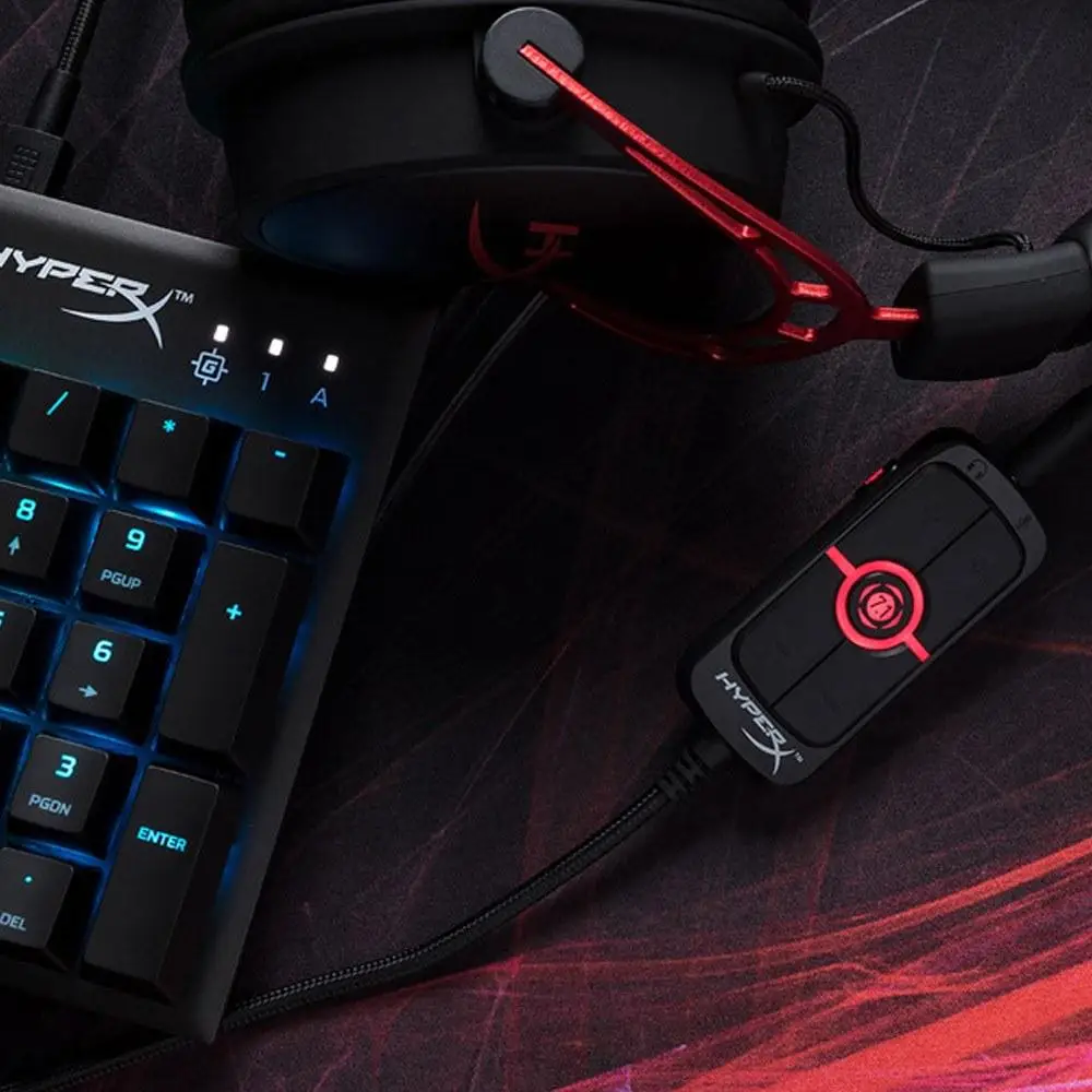 Внешняя звуковая карта HyperX Amp (Black) встроенная DPS виртуальный звук 7.1 USB отключение