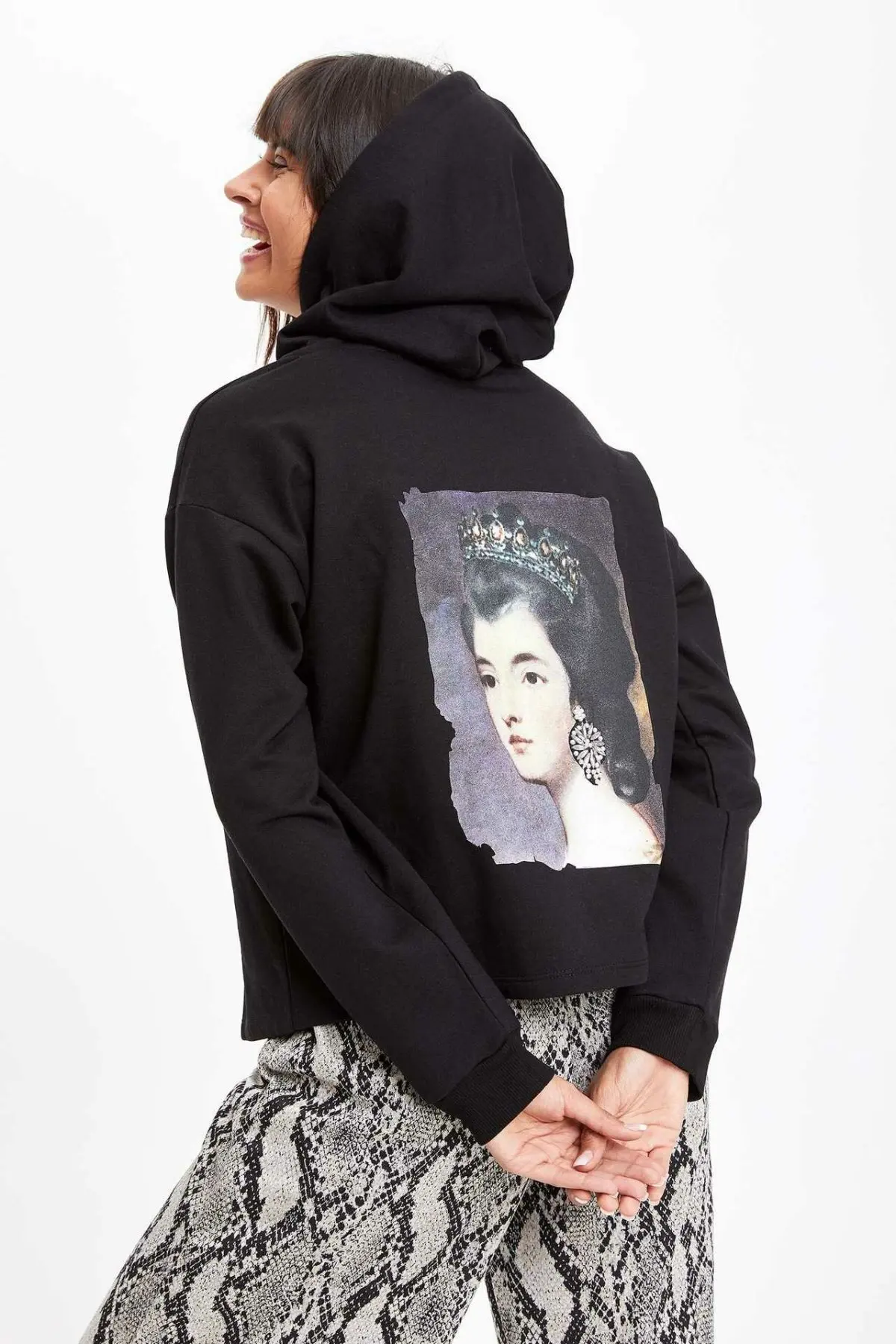 Дефакто женские толстовки свободные пуловеры с длинным рукавом Женские