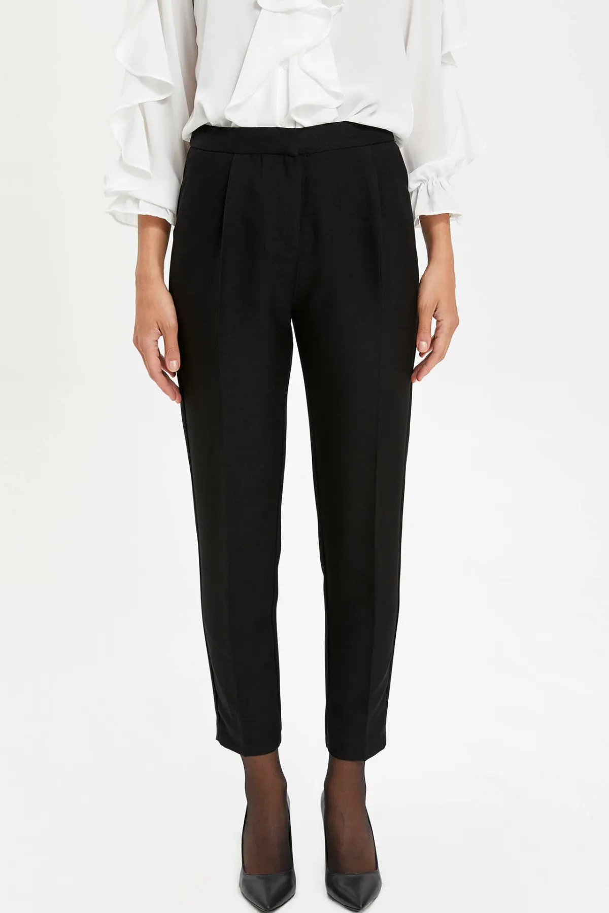 Дефакто Новая Мода Формальные женские черные брюки шаровары свободные досуг