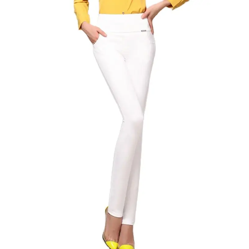 

2021 fall/winter elastic high waist casual women's solid color trousers leggings women's pencil pants plus size 5XL 6XL