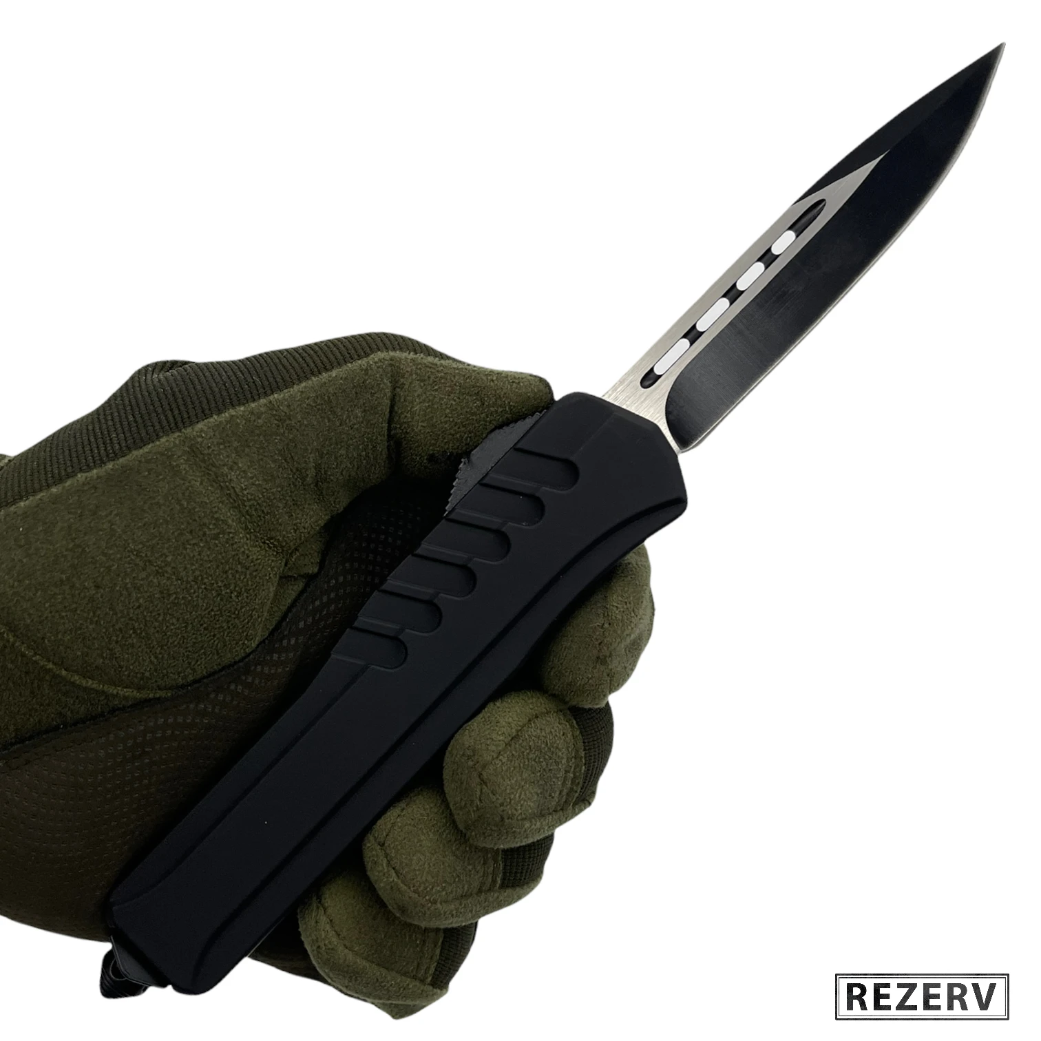 Нож кнопочный фронтальный Micro mod. 4 (Single front) автоматический складной сталь 420 рук.