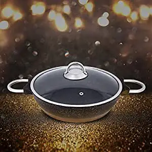 

Кастрюля кварцевая черная/Золотая, 26 см