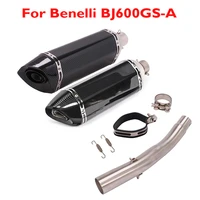 bj600gs a motorcycle exhaust muffler escape tip silencer connector section link tube for benelli bj600gs a