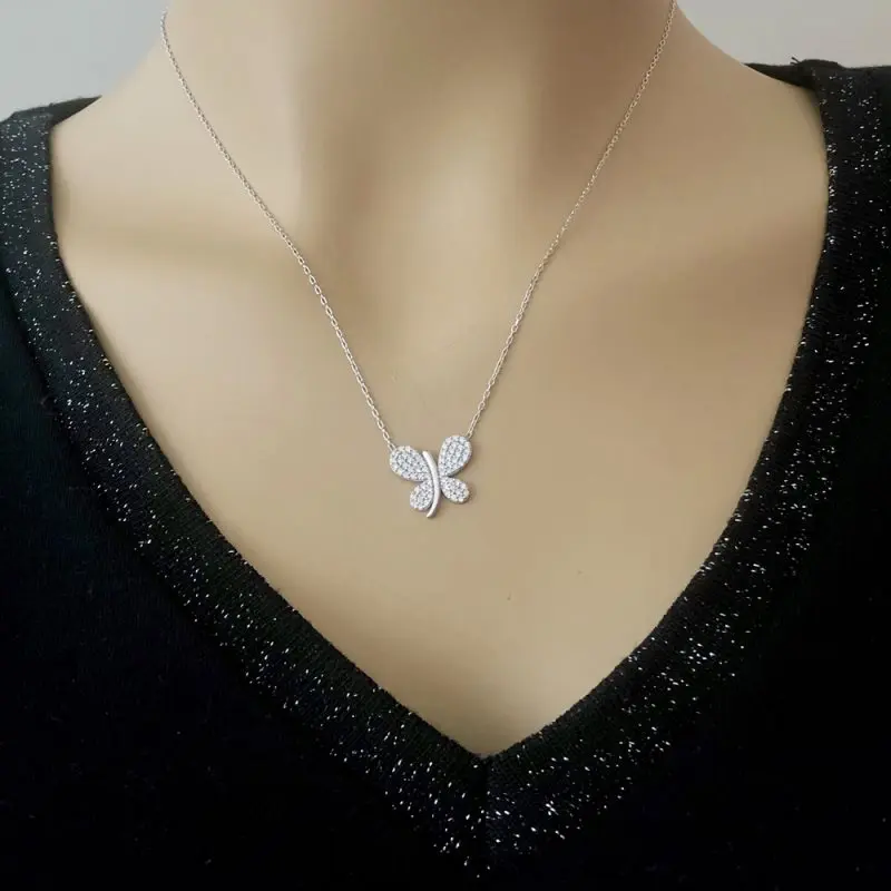 

Dragonfly 925 Sterling Silver Necklace Women Girls Gift Jewelry Accessories Fashion Handmade Elegant Chain