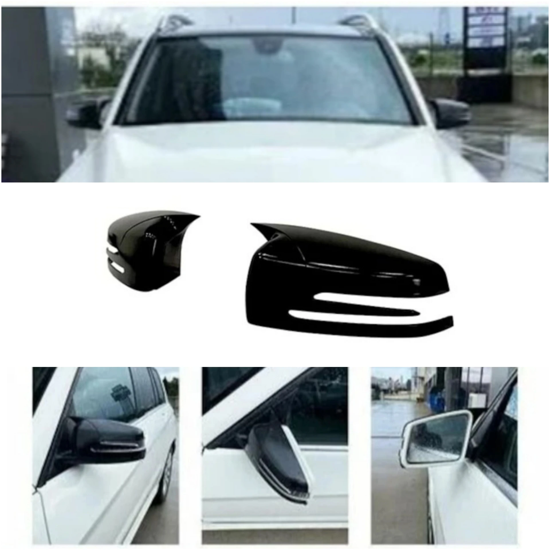 

Mirror cover for GLK Mercedes X204 AMG bat style high gloss piano black BATMAN case car shields external parts 2009 2015