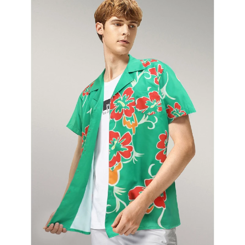 2022 Fashion Hawaiian Shirt Mens SK8 The Infinity Shirts Kyan Reki Cosplay Short Sleeve Printed Flower Shirt Men Korean Clothes