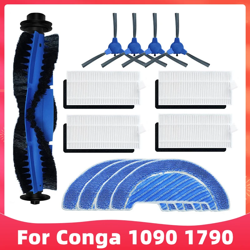 

Hepa Filter Main Side Brush Mop Cloths Replacement For Cecotec Conga 1090 1790 Titanium Ultra Robotic Vacuum Cleaner Spare Parts