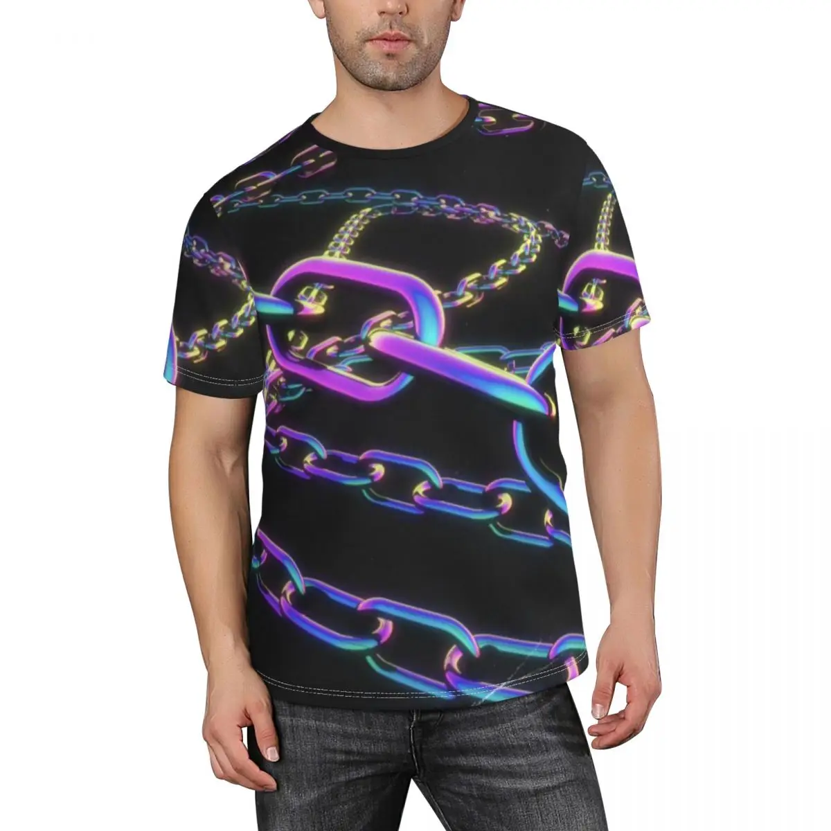 

Мужская Летняя Пляжная футболка с цветочным принтом, Повседневная футболка с коротким рукавом, футболка в стиле хип-хоп с 3D-принтом и круглы...