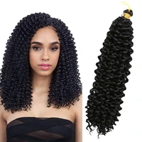 ombre crochet bundles braids hair extensions synthetic freetress water wave braiding hair bulk passion twist for women black