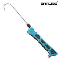 sanlike collapsible fishing gaff portable telescopic fish gaff fishing spear stainless steel hook tackle tool useful wholesale