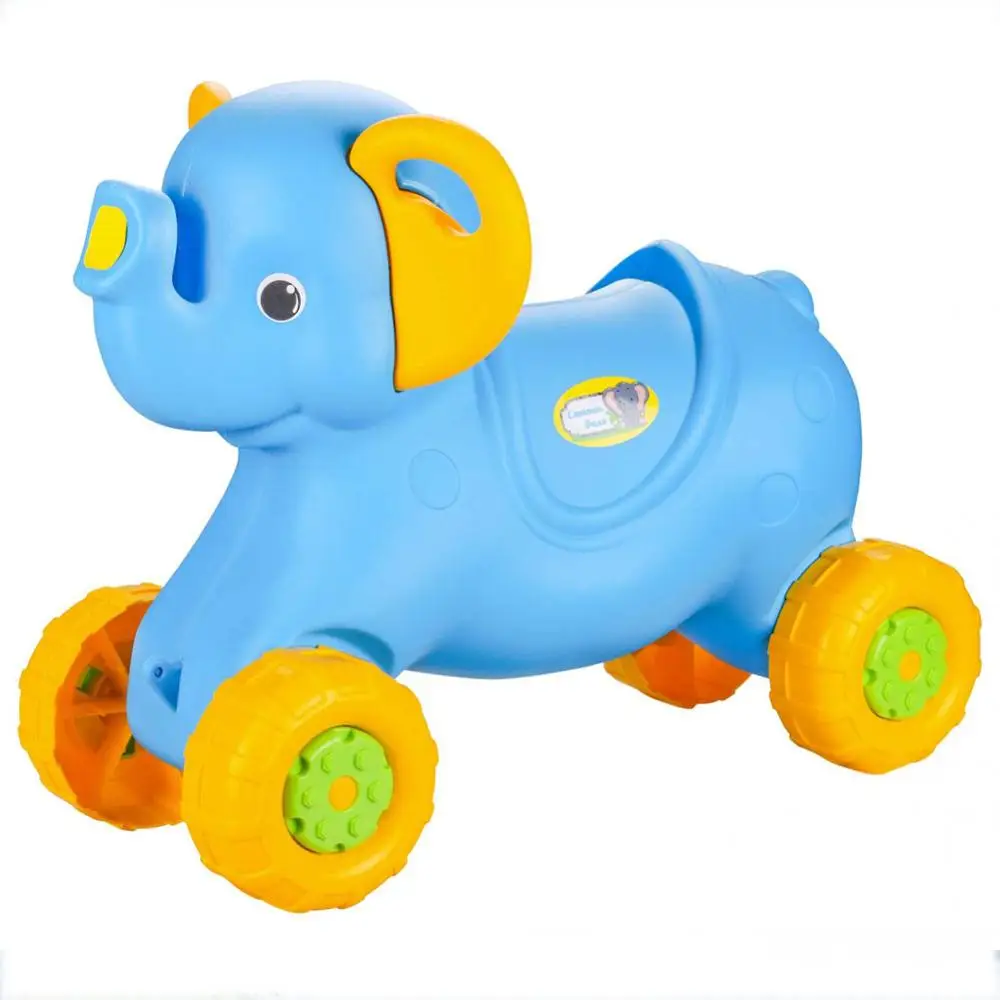 Детские игрушки Каталка детская Слонёнок красный бирюзовый голубой салатовый