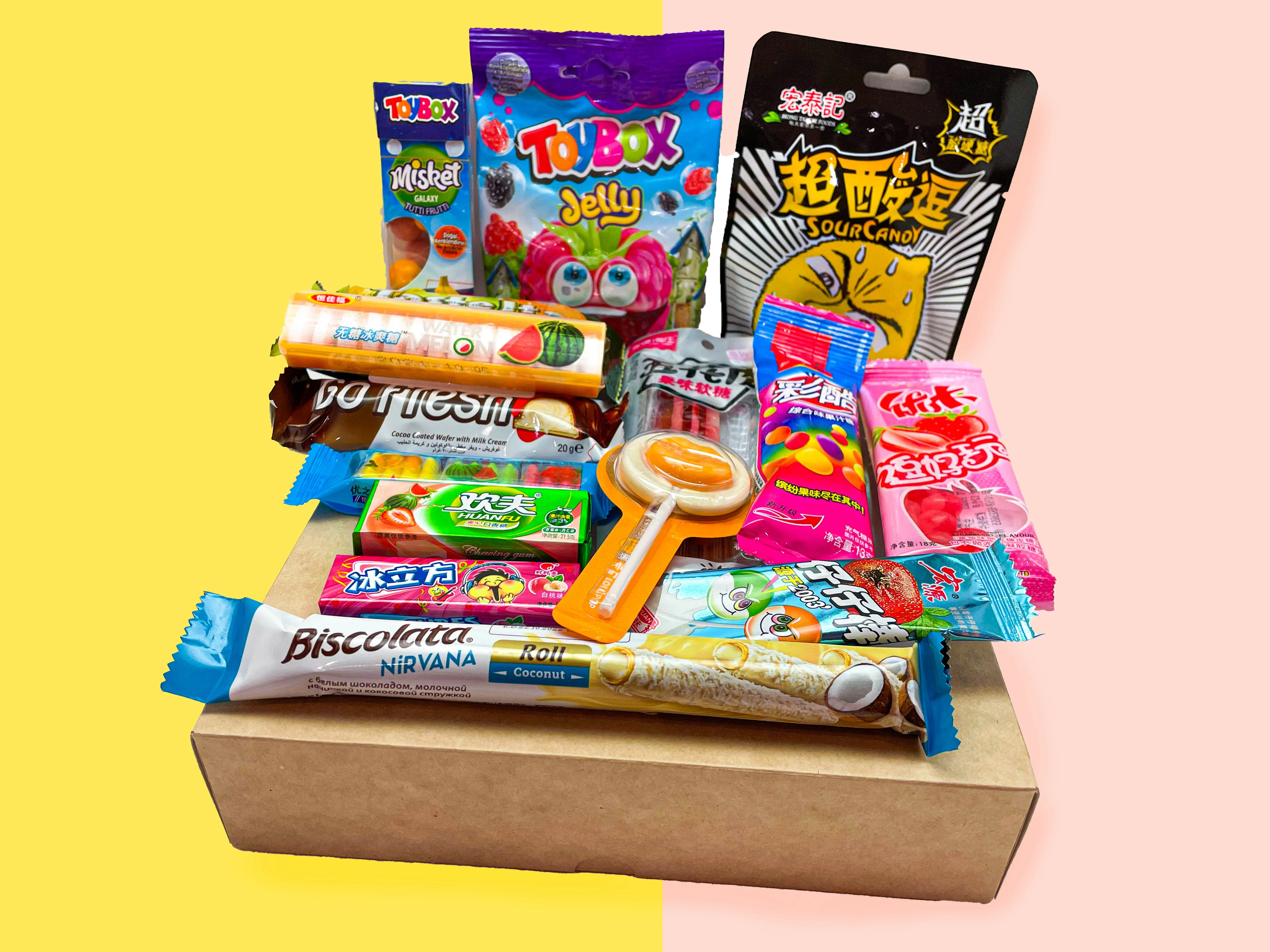 Коробка Азиатских сладостей. Китайские сладости. Сюрприз бокс |