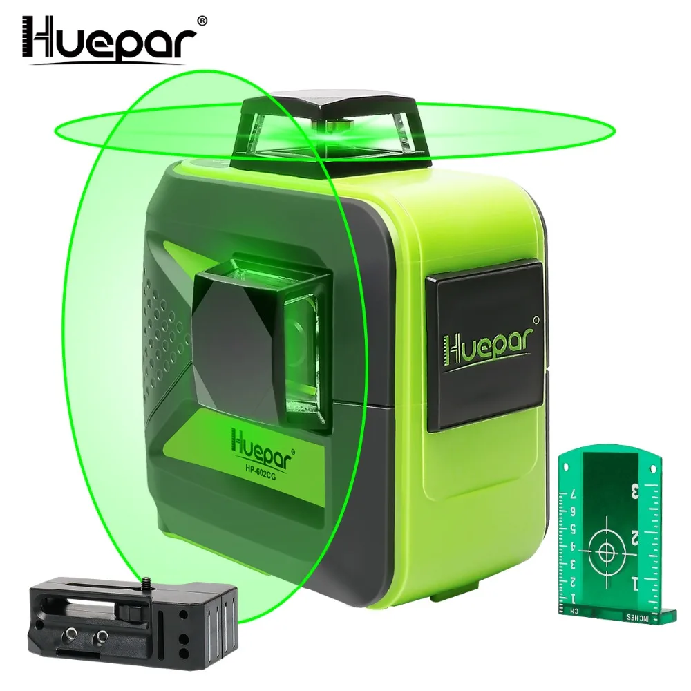 Huepar бренд 12 линий 3D LD диодный лазерный уровень самонивелирующийся 360 горизонтальный вертикальный крест супер мощный зеленый лазерный луч - Цвет: 602CG