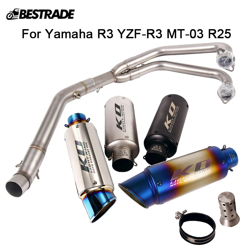 Для Yamaha R3 R25 YZF MT 03 выхлопная система для мотоцикла 51 мм глушитель выхлопной трубы