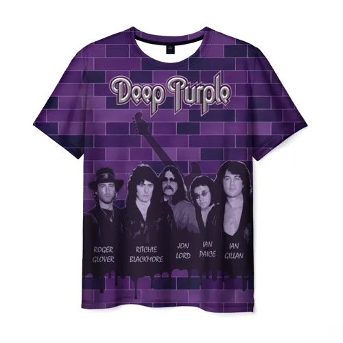 Мужская футболка 3D Deep Purple | одежда