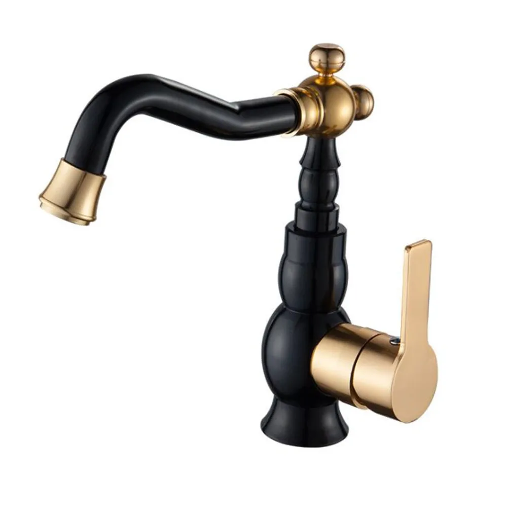 

Space Aluminum Modern Bathroom Kitchen Sink Faucet Hot and Cold Water Basin Mixer Tap Single Hole