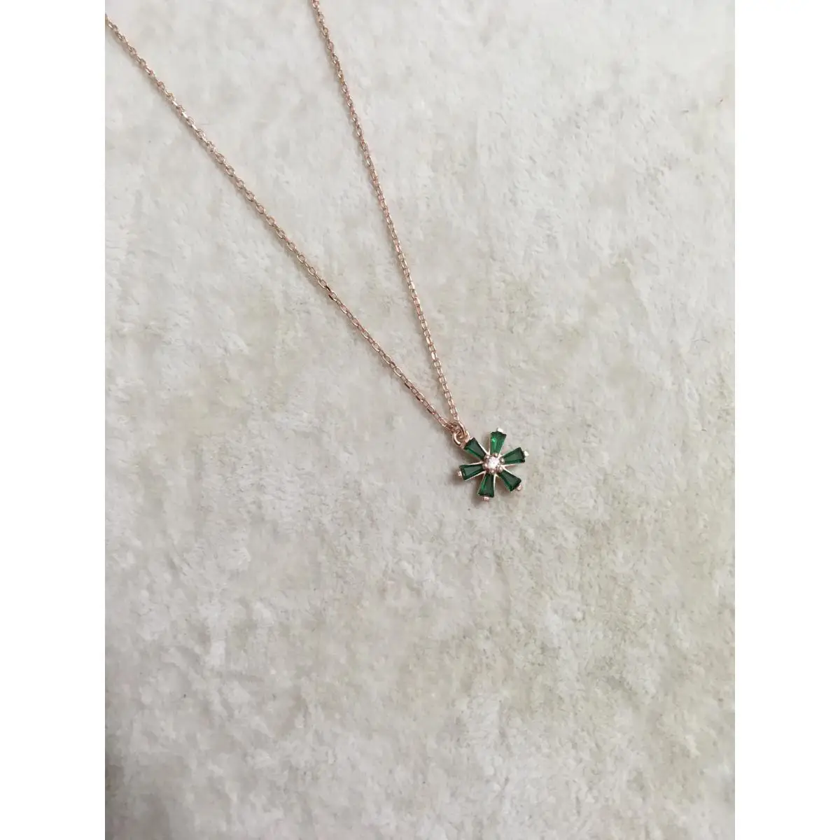 

925 Sterling Silver Necklace Fine Jewelry Exclusive And High Quality Elegance Product 2021 Daily Green For Gift Fashion 2021
