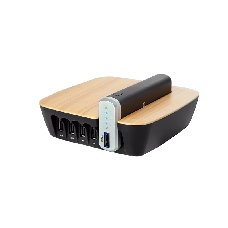 Зарядная станция с четырьмя портами USB и портативным внешним аккумулятором LEXAND