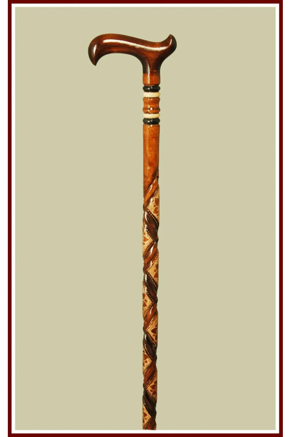 

ANCESTOR Handcraft Cranberry Wood Special Design Turkish Walking Stick Crutch Walker Balancing Mobility Aid Elders Orthopedic