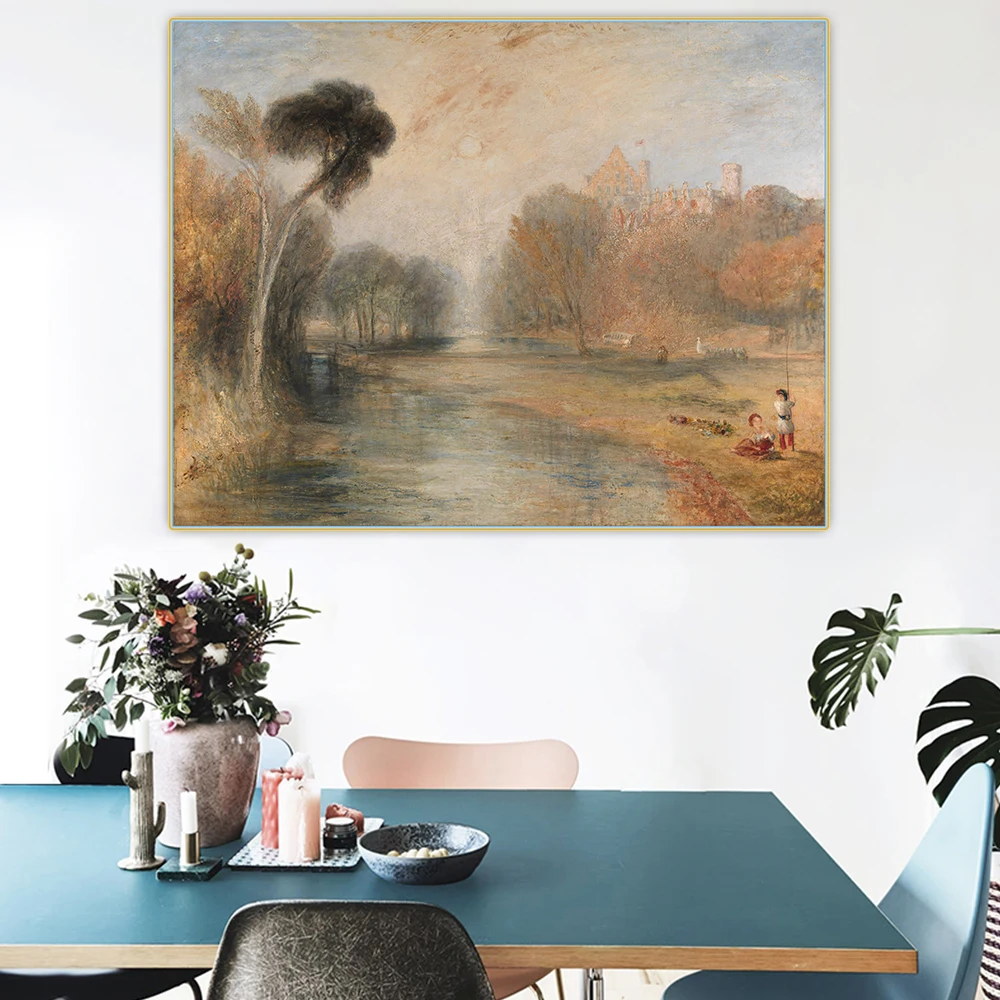 

Holover Canvas Oil Painting William Turner"Schloss Rosenau, Coburg"Romanticism Artwork Wall Art Aesthetic Home Decoration