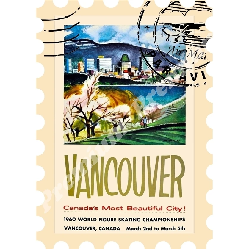 Канада Сувенирный магнит Винтажный туристический плакат |