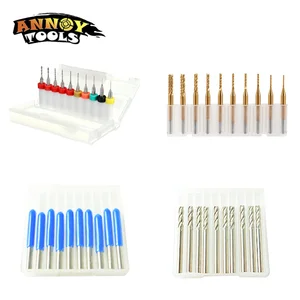 Деревообрабатывающий фрезерный станок, дешевые ANNOYTOOLS 10 шт. сверла насадка для сверления печатных плат фрезерный станок с ЧПУ для ЧПУ гравировальный станок лазерный резак для деревообработки