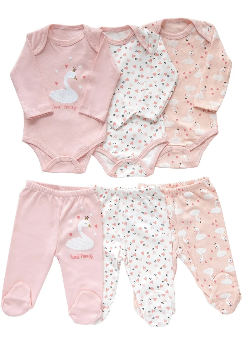 2020/2021 6 шт. унисекс Новорожденные Мальчики Девочки Младенцы детская одежда узор 3