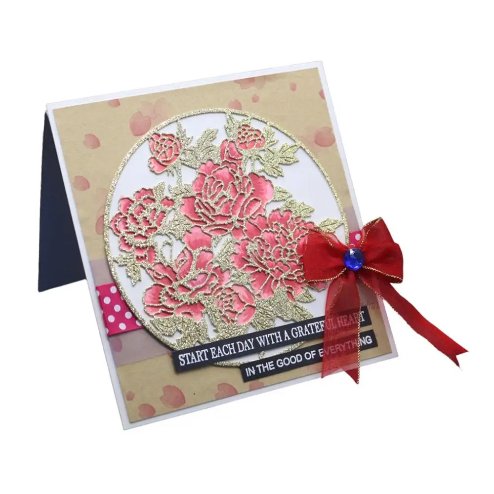 Металлические режущие штампы роза фон трафареты для DIY скрапбукинга тиснение