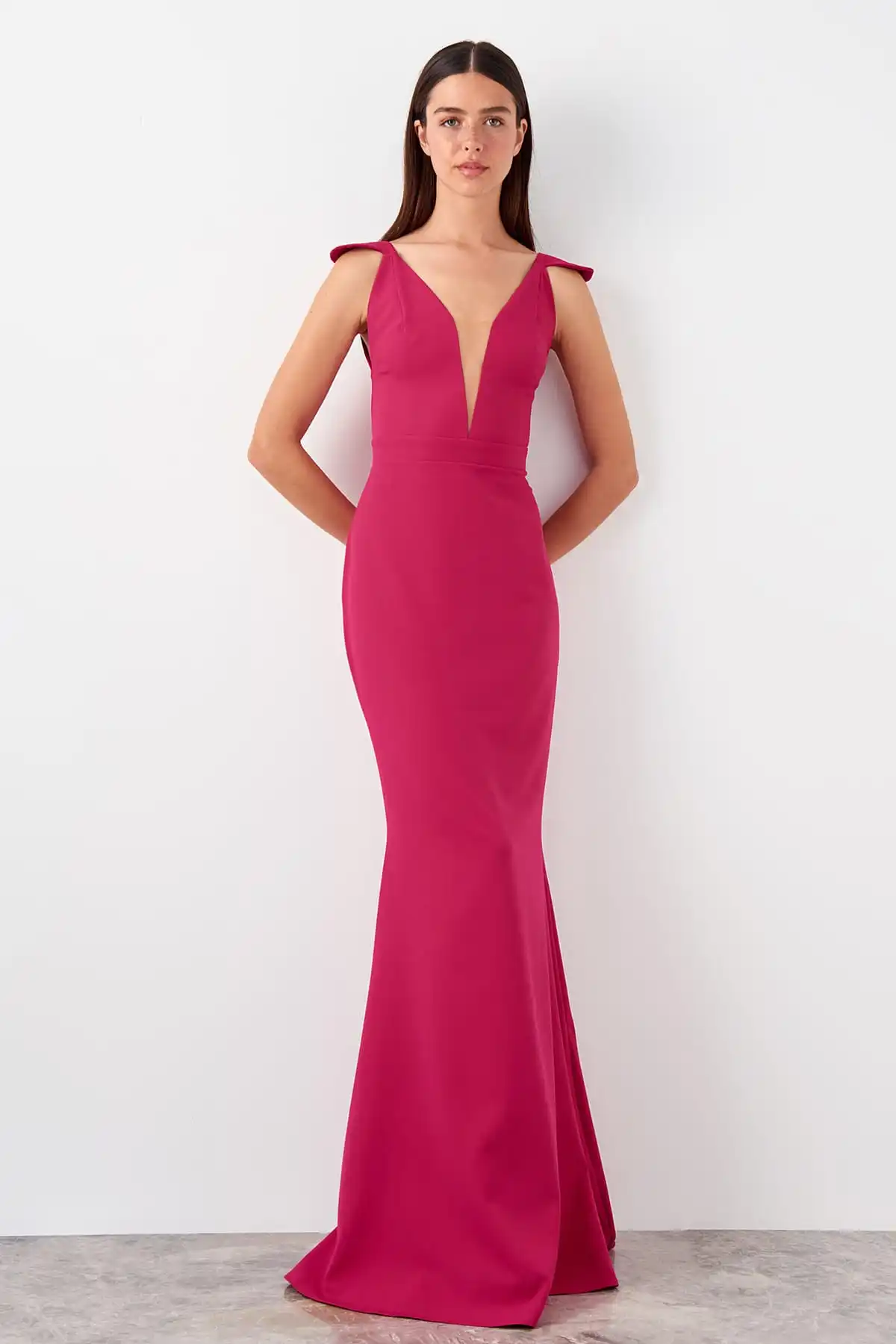 Trendyol короткое вечернее платье с воротником TPRSS19FZ0427 | Свадьбы и торжества